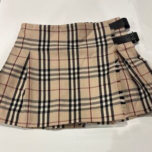 Burberry Nova Check Wool Plaid Mini Skirt